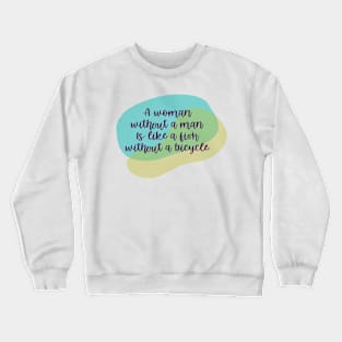 A woman without Crewneck Sweatshirt